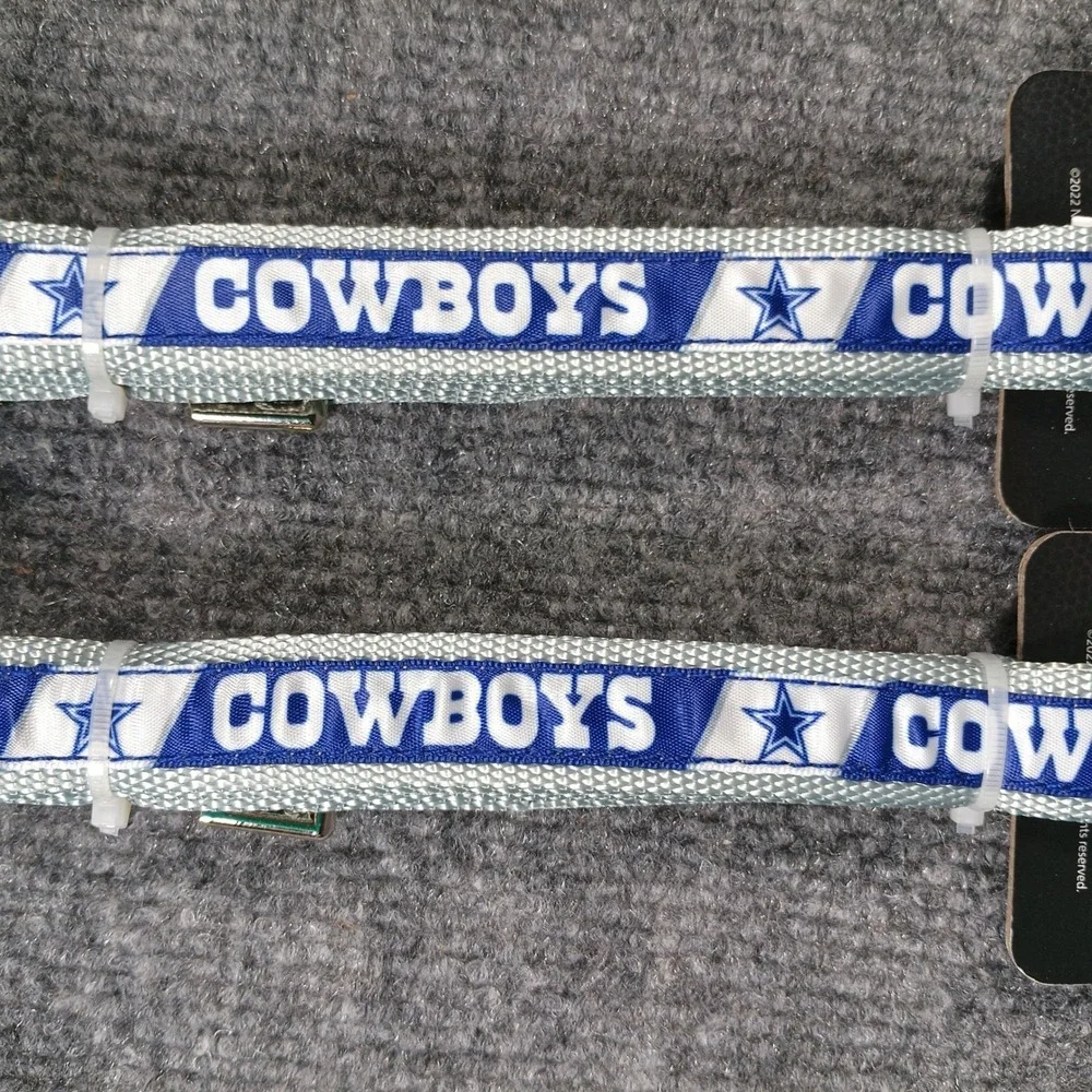 Dallas Cowboys Dog Leash Pet O/S Silver Blue NFL Licensed 5ft NFL Pets First